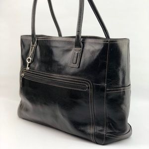 Fossil 1954 Black Leather Tote